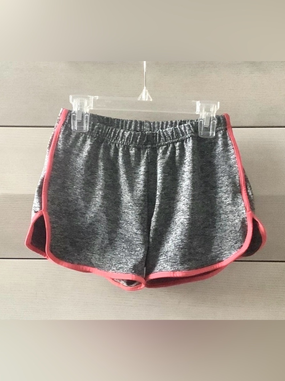Always Gray Heather Athletic Shorts with Orange Trim -Size M